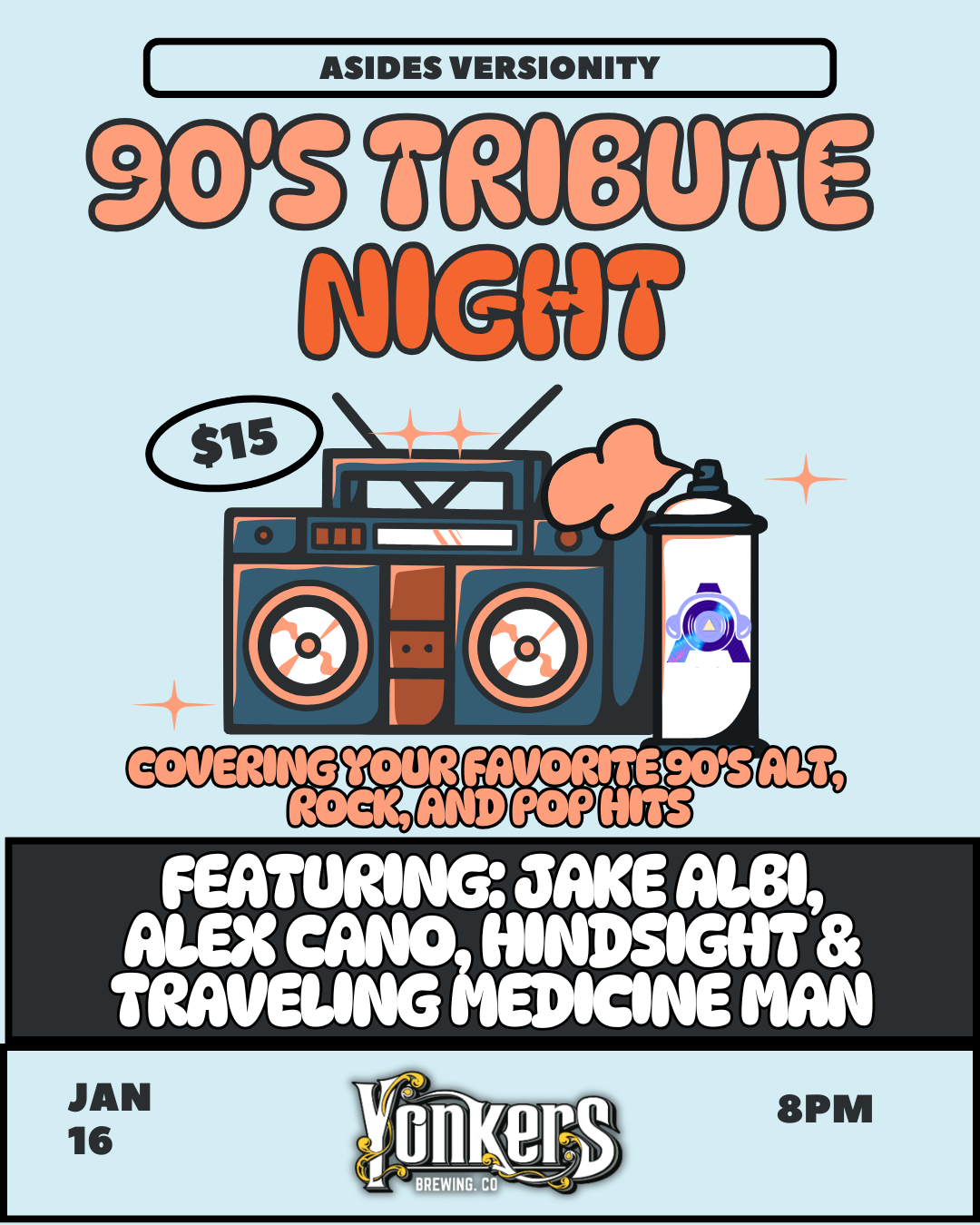 90's Tribute Night! | Yonkers Brewing Co.