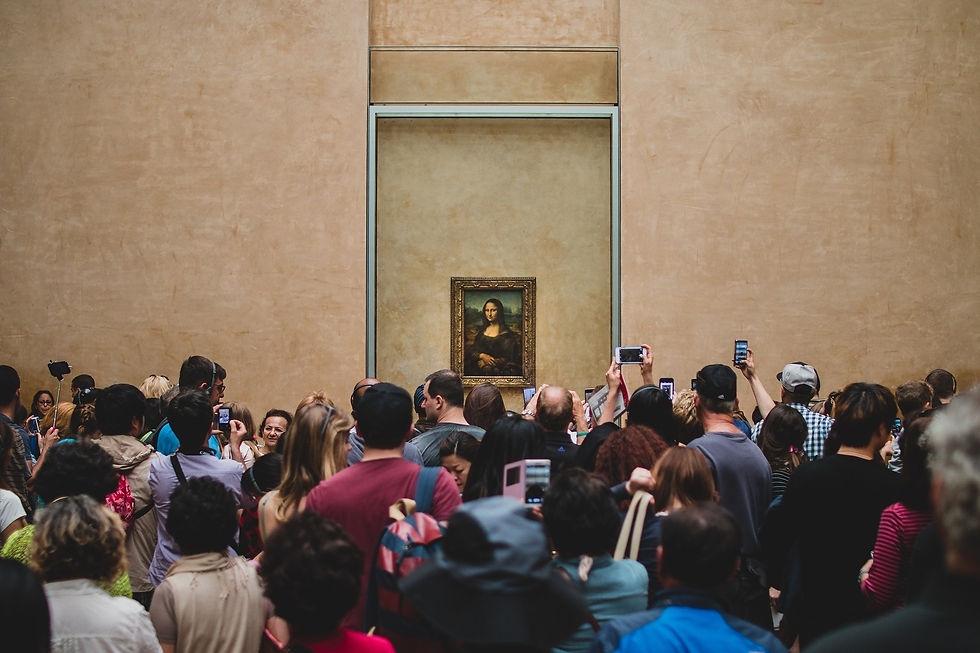Mona Lisa, Louvre Museum, Menschenmassen