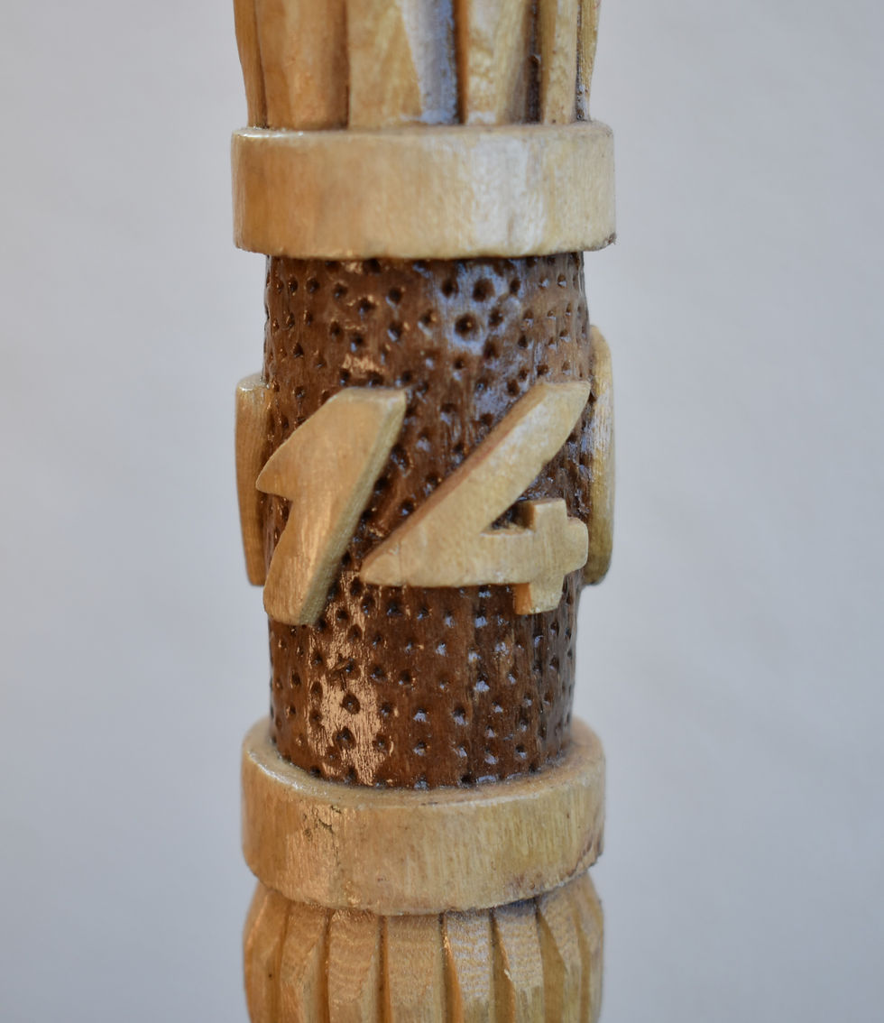 Miniatura: Alpenstock in legno Maggiociondolo con testa forata