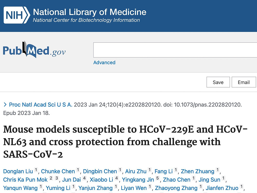 Mouse models, HCoV-229E, HCoV-NL63 and cross protection from challenge ...