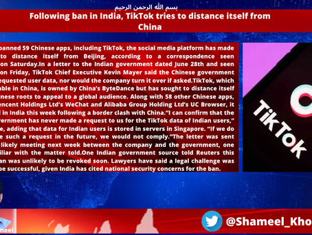 Following ban in India, TikTok tries to distance itself from China July 4, 2020