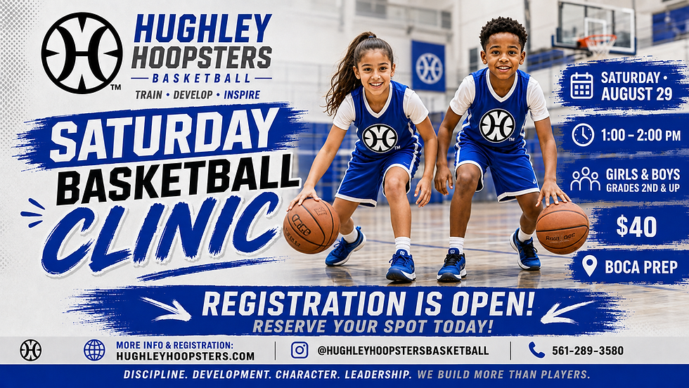 Saturday Basketball Skills Clinic (2nd Grade and up)