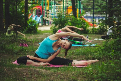 йога в парке