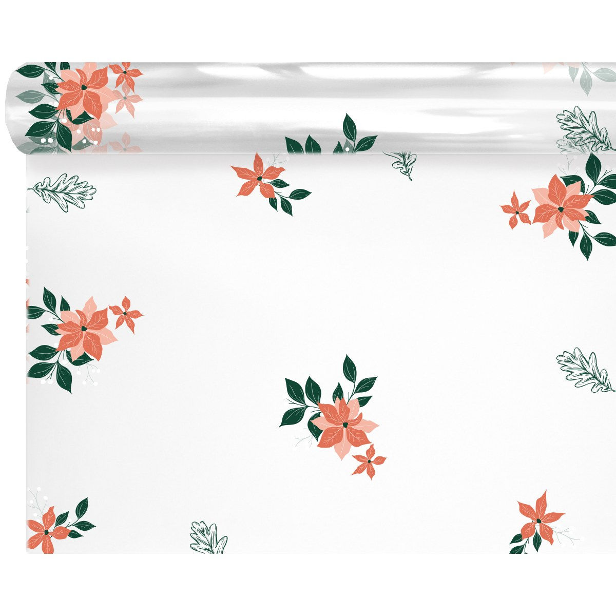 Rouleau polypro imprimé Sylvestre Orange - 0.6 x 120 m, Noël