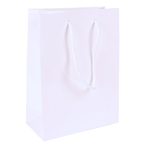 Sac Beauty 20 x 27 - Papier - 190 g/m2 - Blanc - 20 + 10 x 27 cm