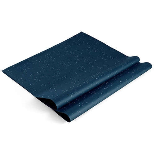 Pailletée Navy - Mousseline - 17 g/m2 - Bleu - 50 x 75 cm