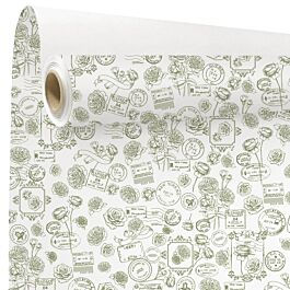 Rouleau Fantaisie Lucy Blanc - Kraft - 60 g/m2 - 0.79 x 40 m