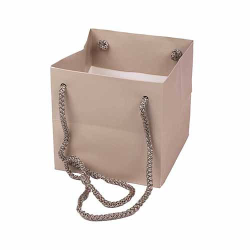 Sac Cadoc Grège Taille l - Papier - 170 g/m2 - Gris - 18 + 18 x 16 cm
