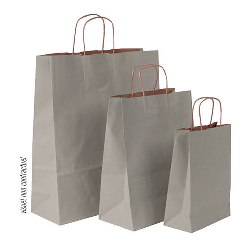 Sac Cabas T36 - 877u - Kraft - 90 g/m2 - Argent - 36 + 12 x 41 cm