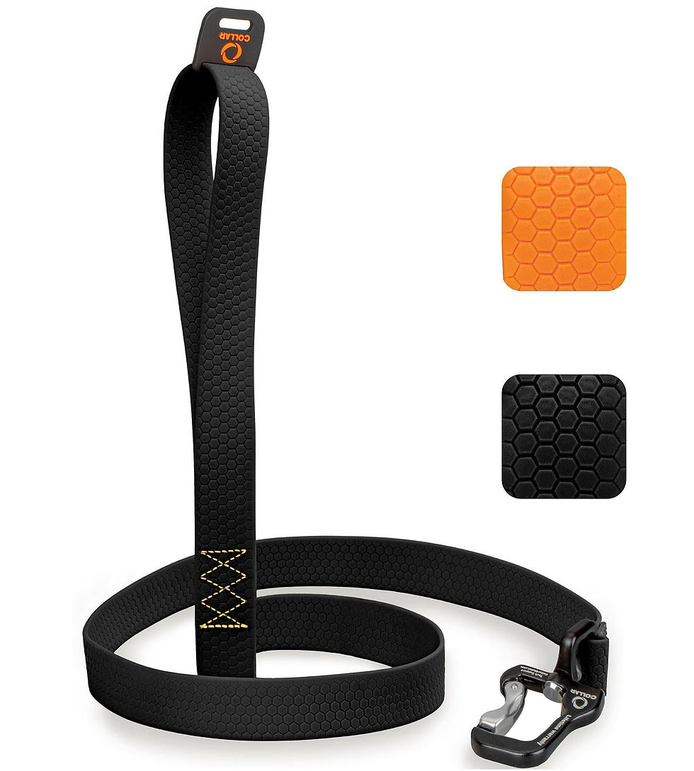 Thumbnail: Black Extra Heavy Duty Dog Leash 4 Ft x 1 in for Large Medium and Small Dogs