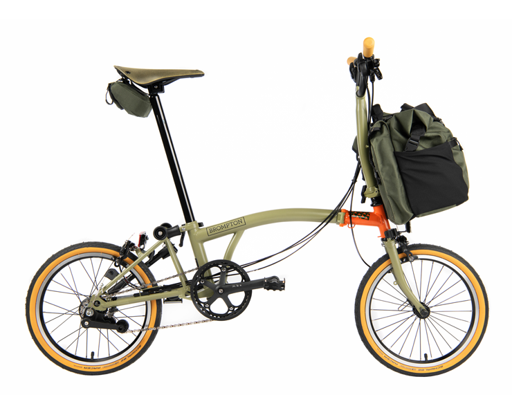 Brompton Explore M6E Special Edition Folding Bike 2020 Army Green/ORG