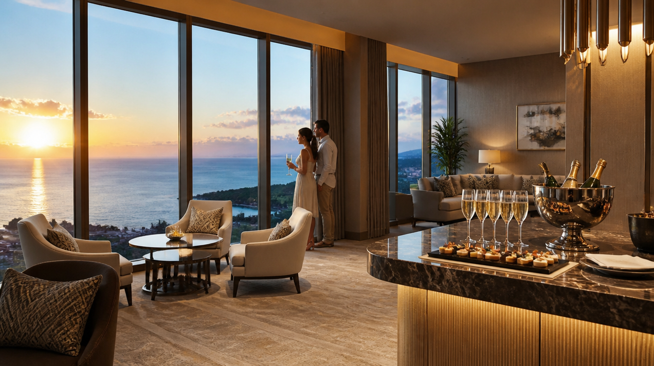 Diamond executive lounge with ocean views
