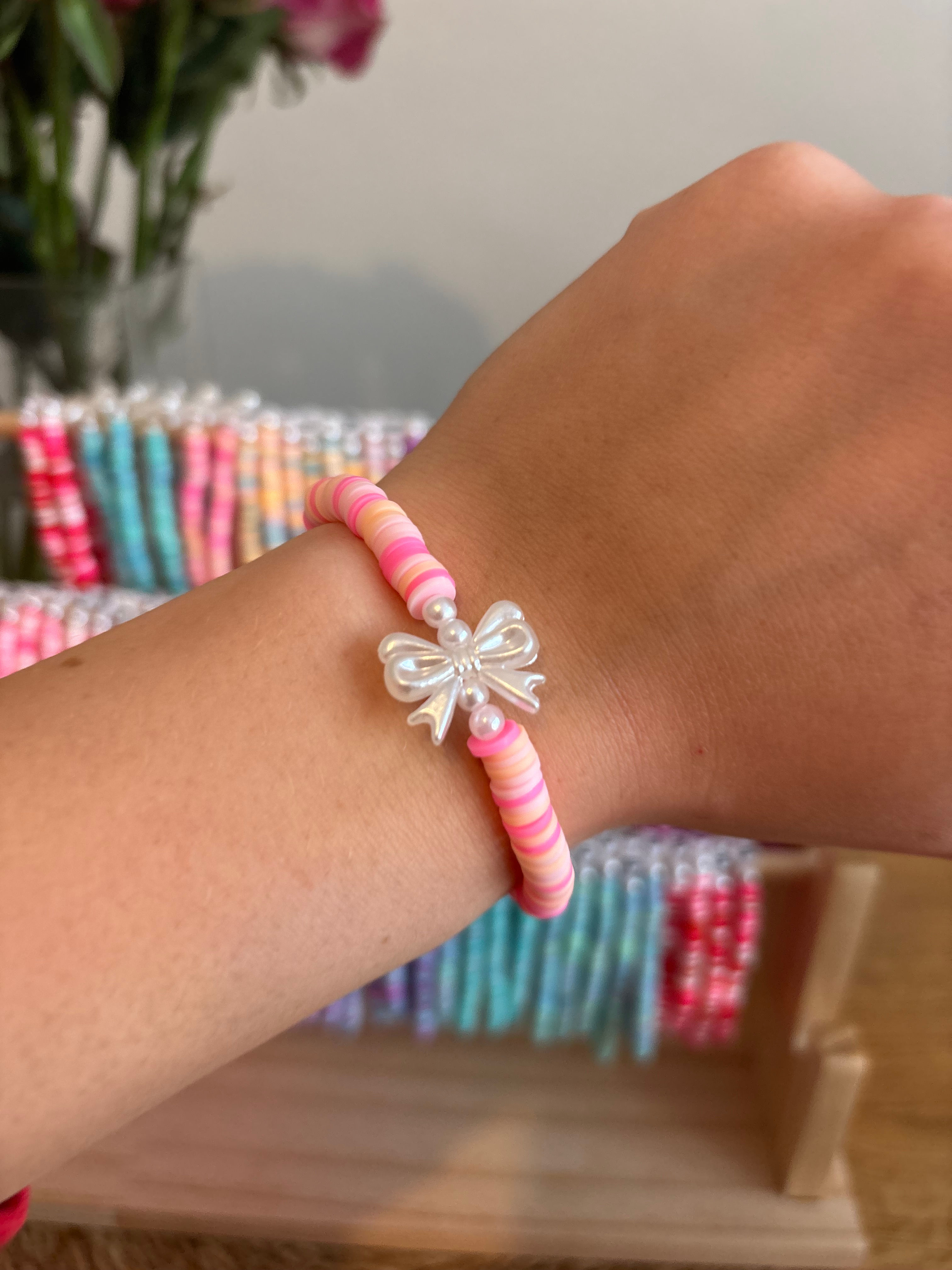 Pink Bow Bracelet