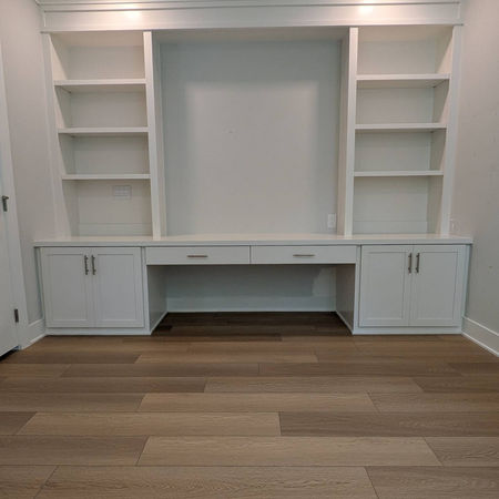 Custom Home Office Built-In Desk with Storage in Raleigh, NC