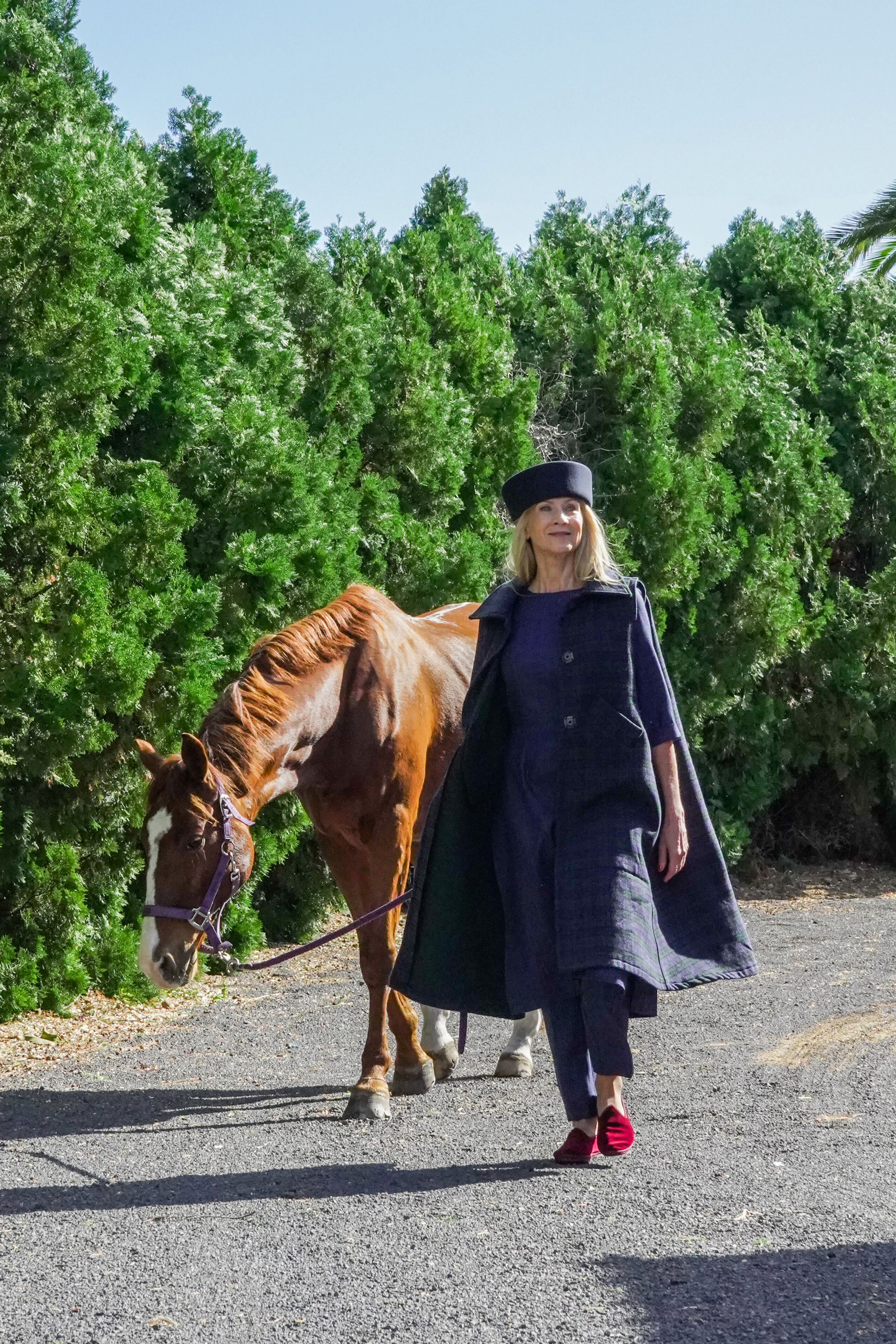 Capa larga cuadros “WOOL"