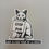 Miniature : Autocollant Stop Pub Chat Blanc
