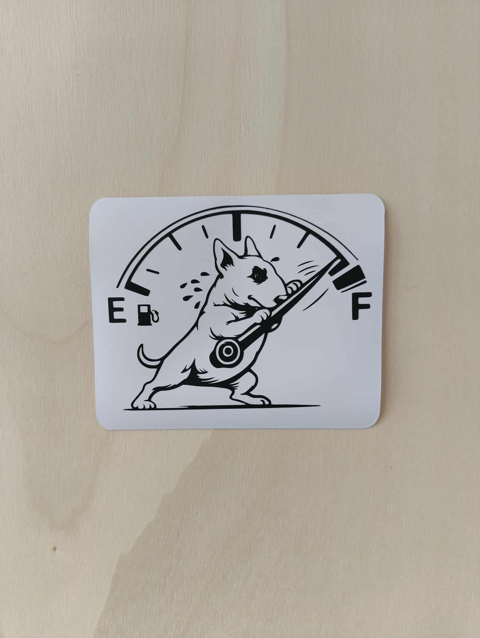 ⛽ Sticker Bull Terrier : Le plein de puissance !