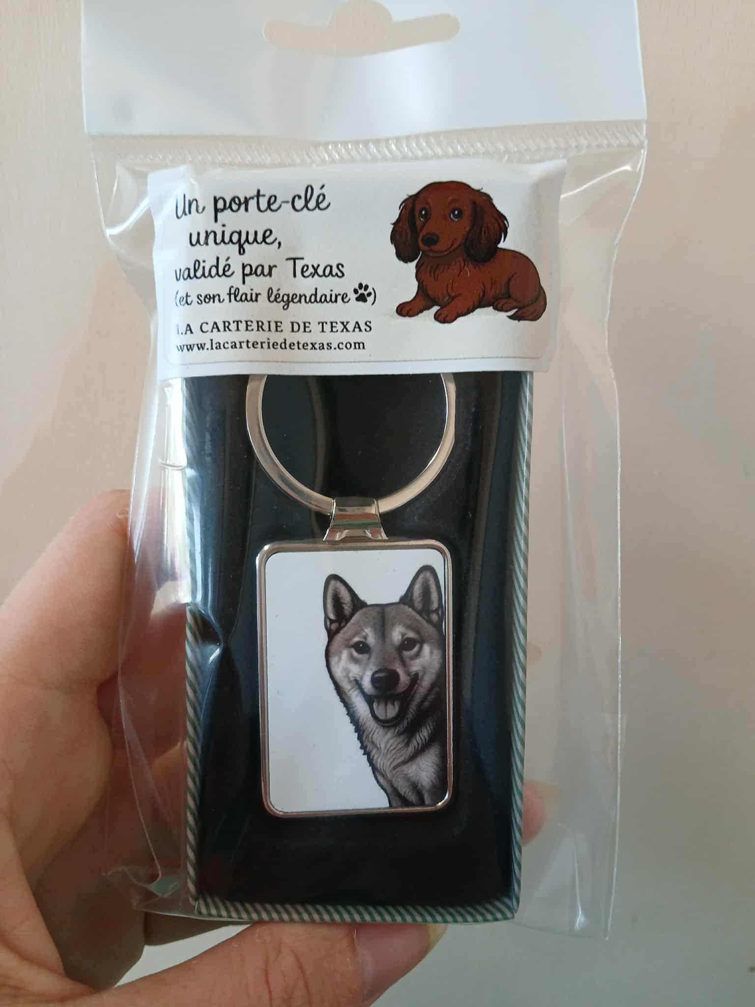 Porte-clés en métal – Shiba Inu