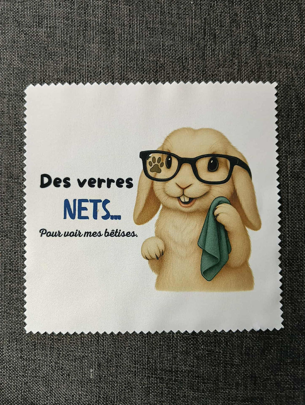 Miniature : Chiffon à lunettes –   Lapin  ( 4 versions)