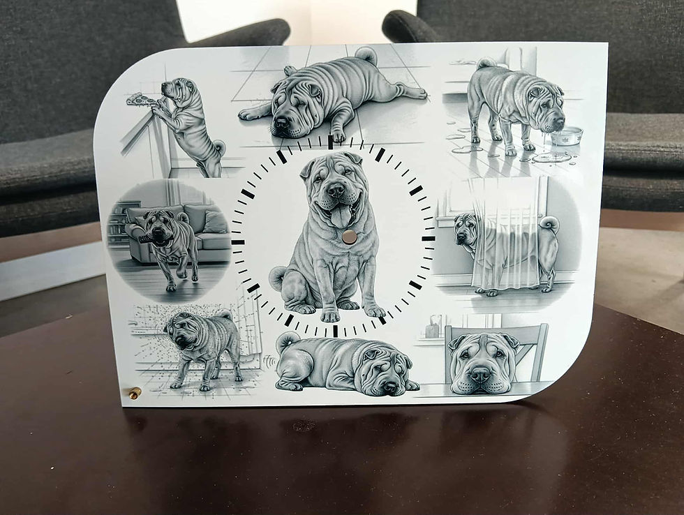 Miniature : Horloge "Shar-peï "