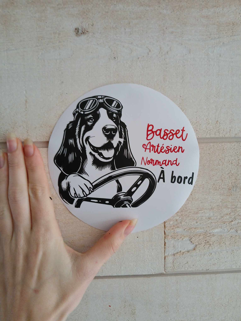 Miniature : Autocollant Basset Artésien Normand Pilote