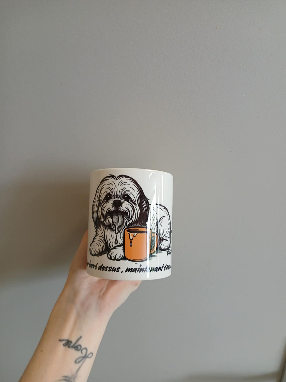 Miniature : J’ai bavé dessus, maintenant c’est à moi" –Shih Tzu