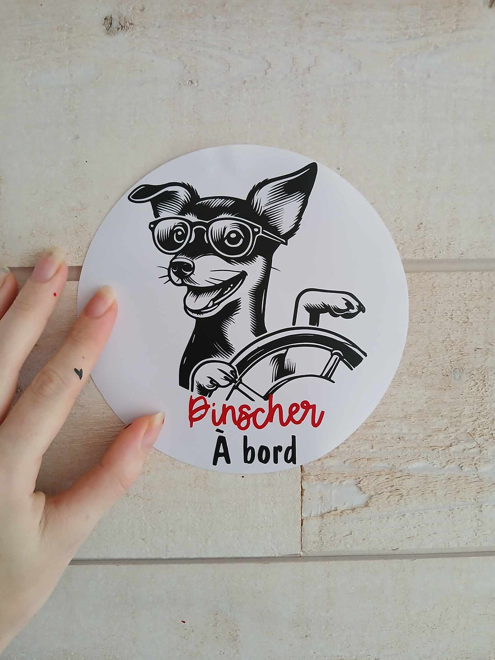 Miniature : Autocollant Pinscher Pilote