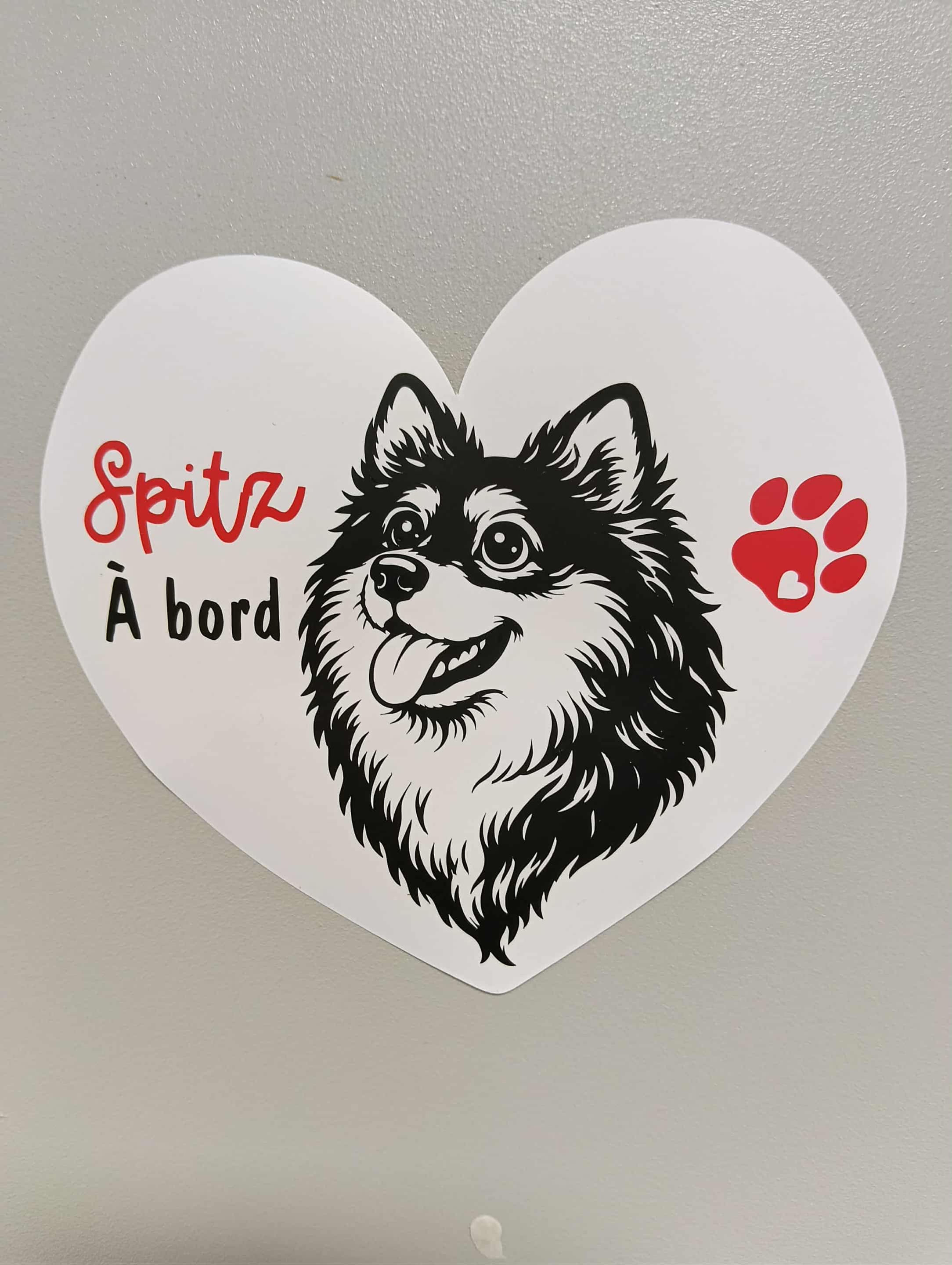 Autocollant « Cœurs à Bord » - Spitz