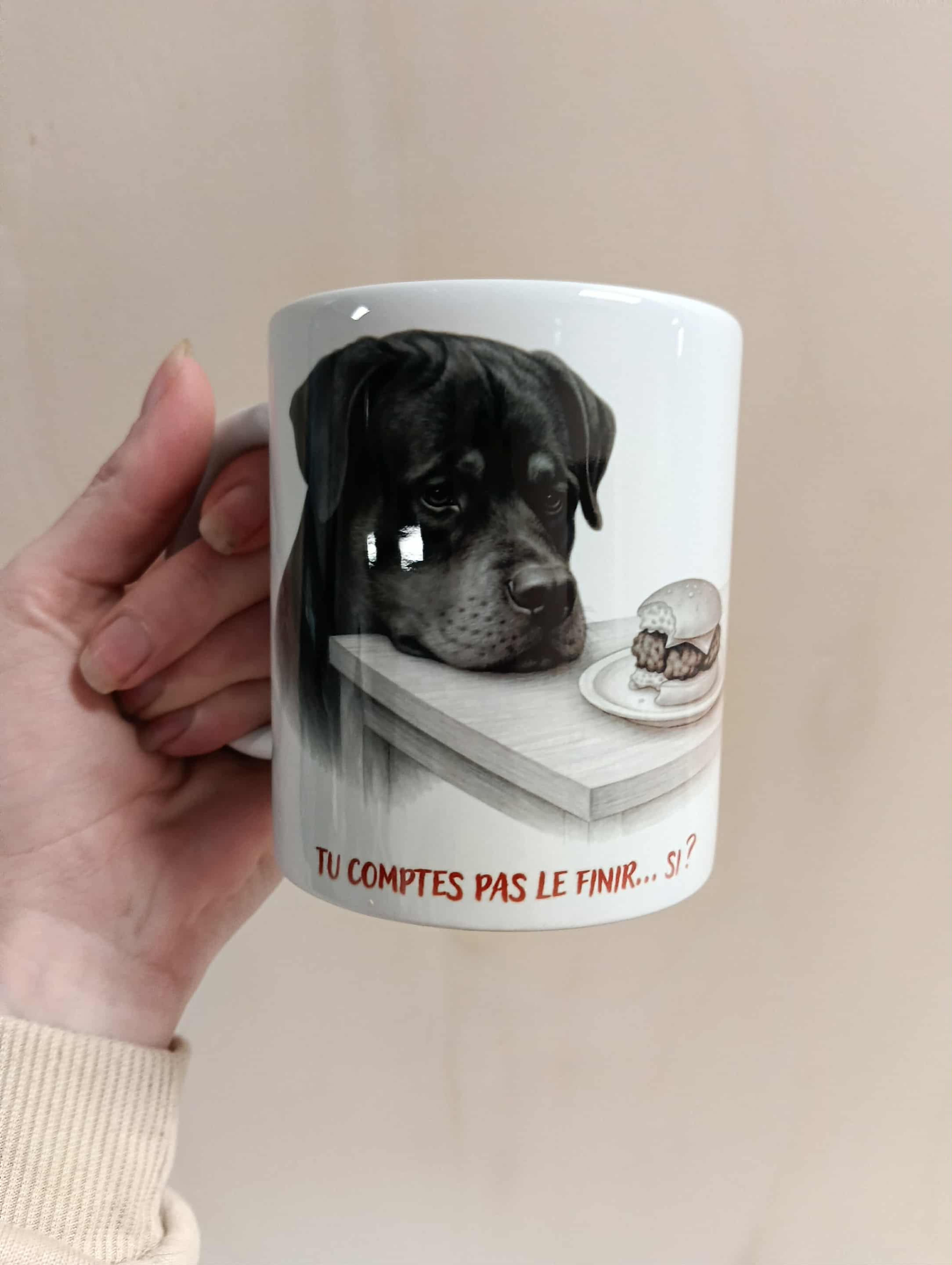 🐾 Mug “Tu comptes pas le finir… si ?” – Rottweiler