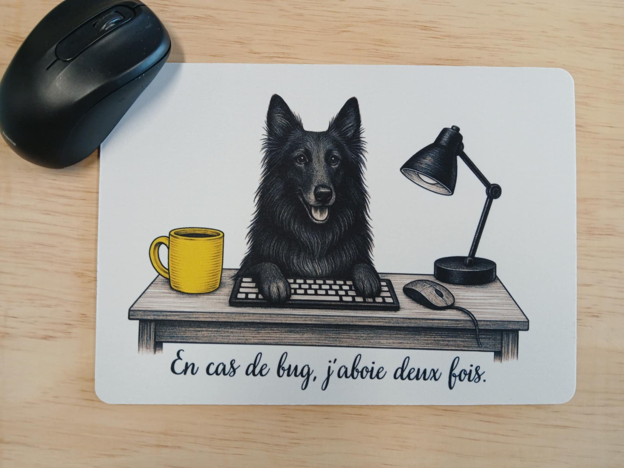 Tapis de souris "Groenendael Codeur"