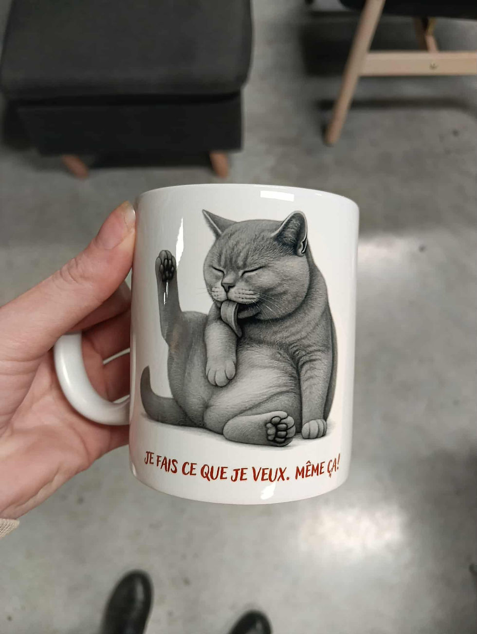 Miniature : 🐾 Mug « Je fais ce que je veux. Même ça. » – British Shorthair
