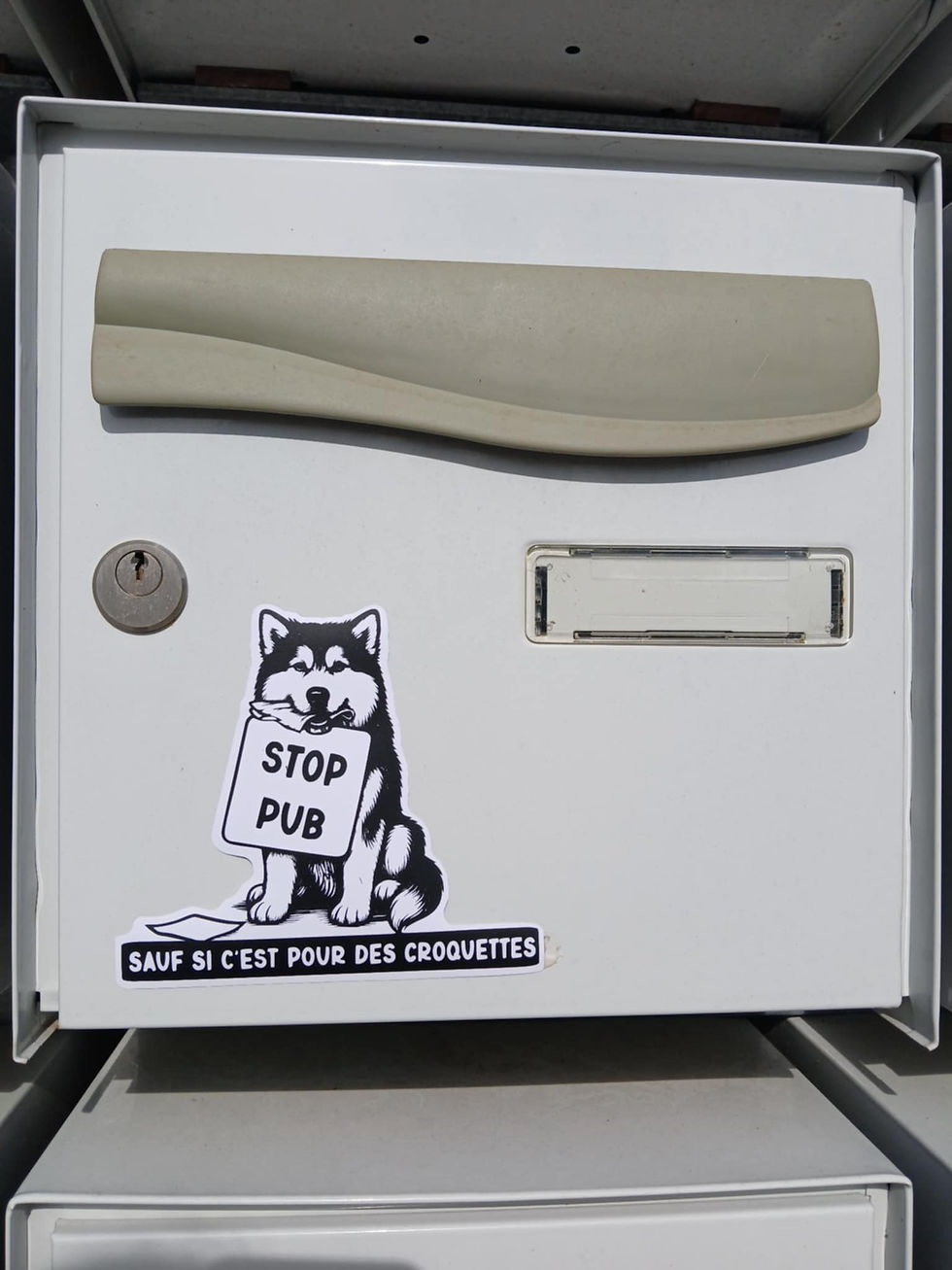 Miniature : Autocollant Stop Pub Malamute
