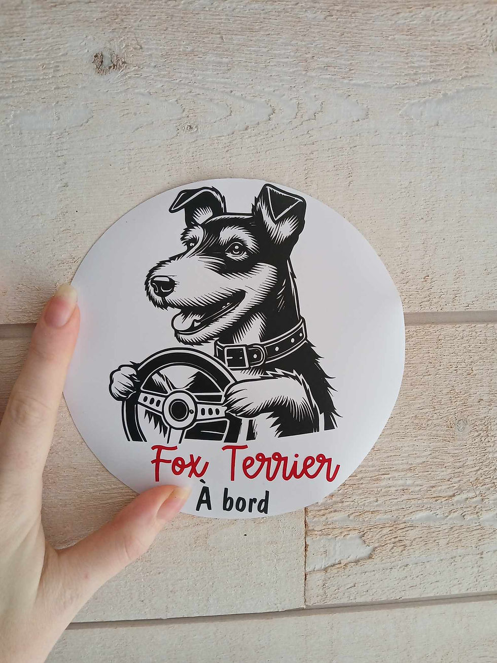 Miniature : Autocollant Fox Terrier Pilote