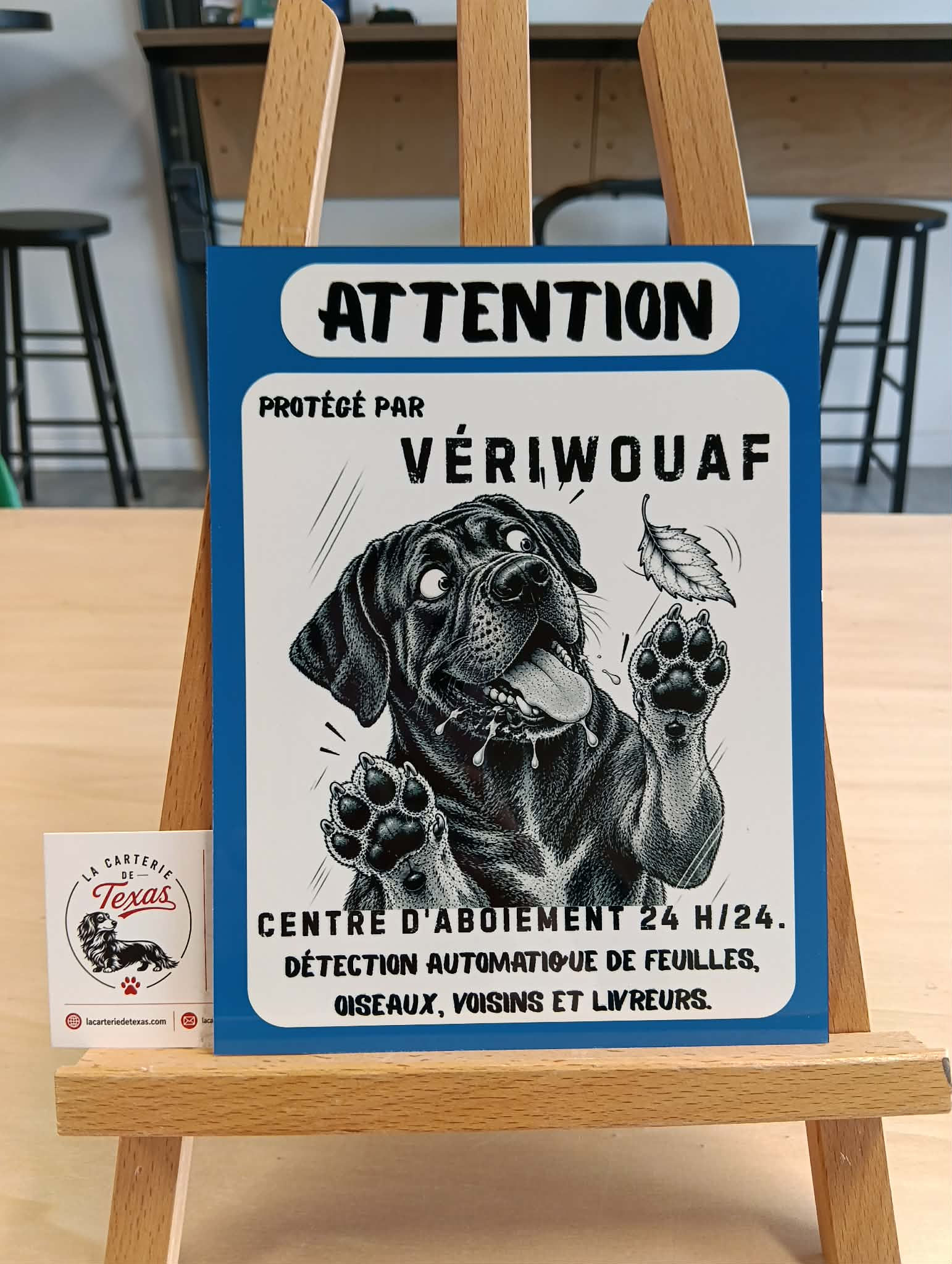đ ProtĂ©gĂ© par VĂ©riwouaf â Panneau humour Cane Corso â 15 Ă 20 cm