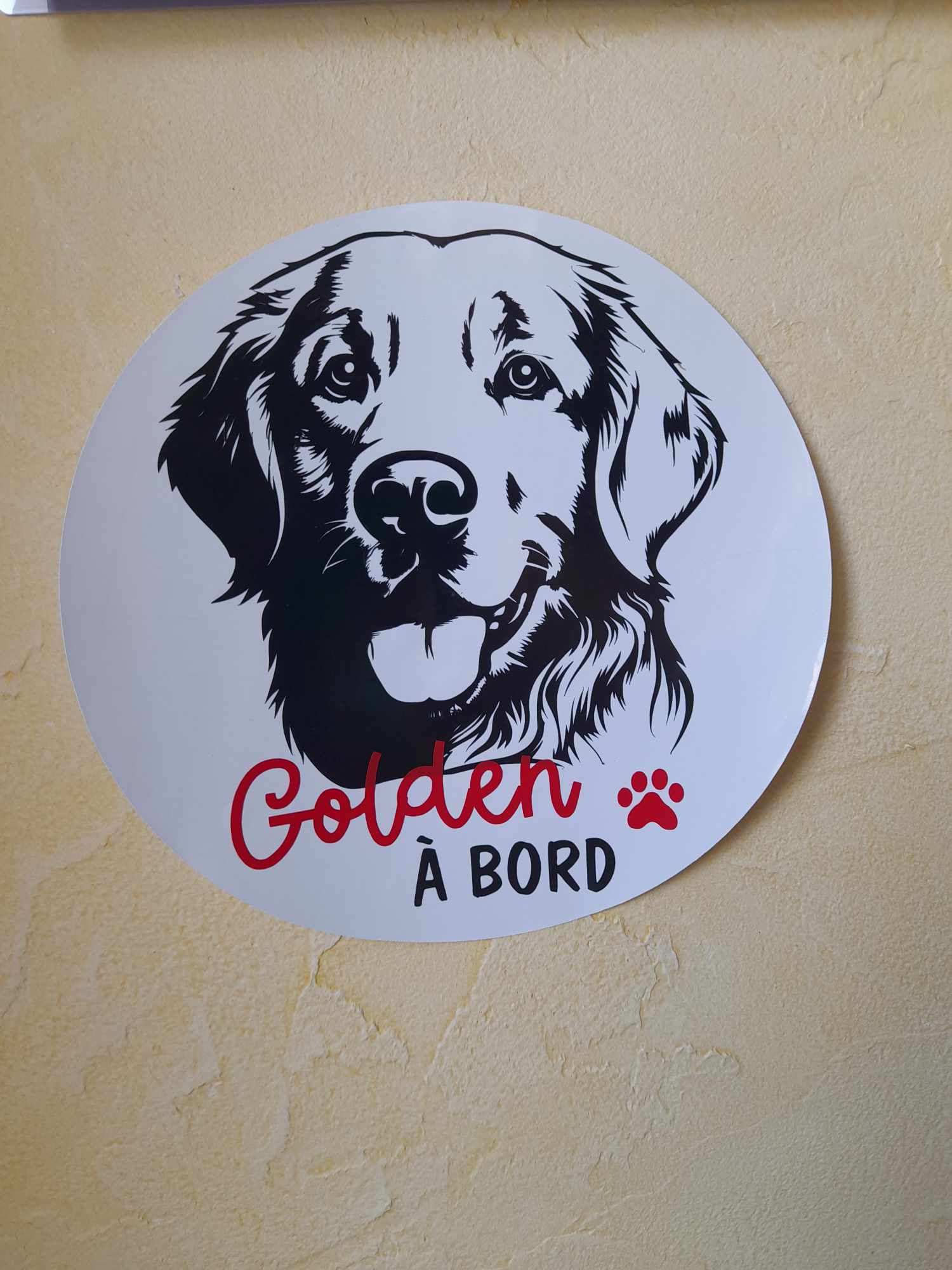 Autocollant 'Golden à Bord'