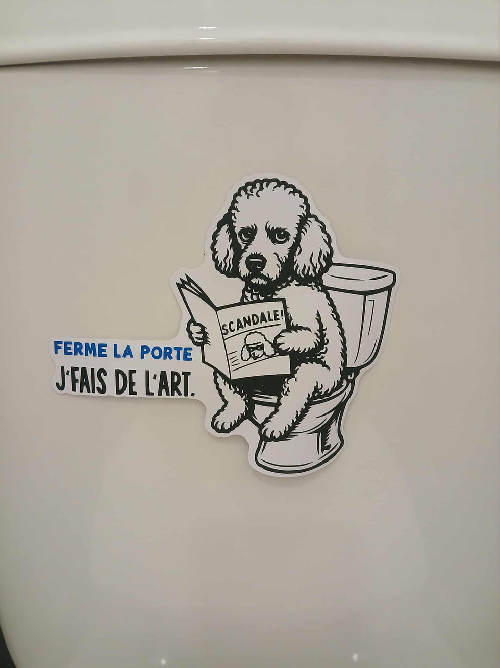 Miniature : Autocollant pour toilette Caniche