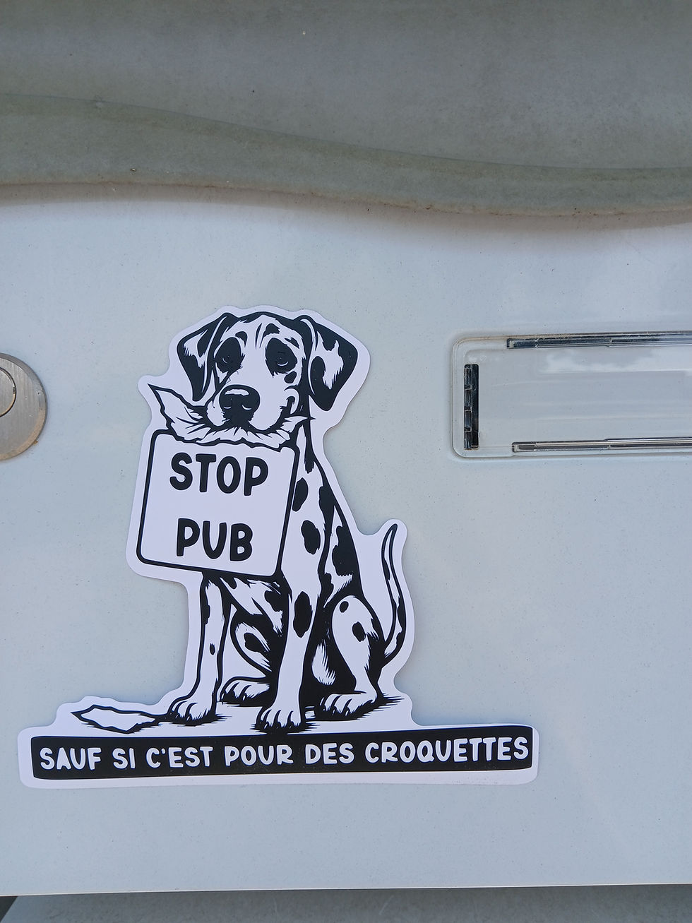 Miniature : Autocollant Stop Pub Dogue Allemand