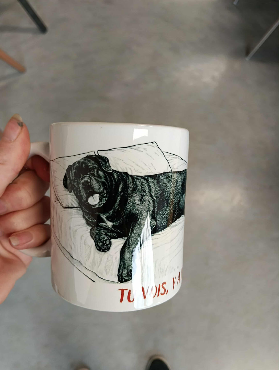 Miniature : 🐾 Mug Cane Corso – « Tu vois, y a de la place ! »