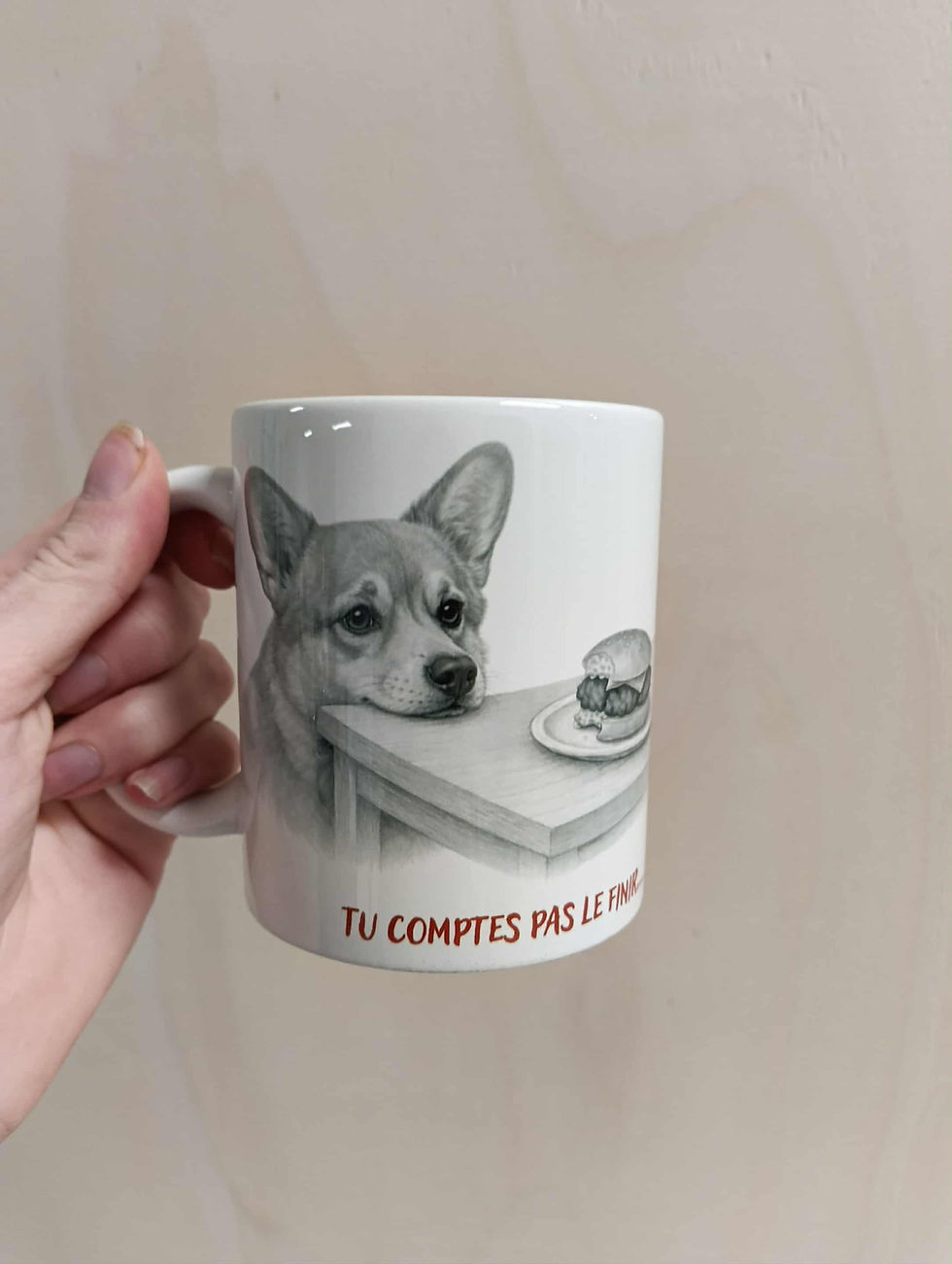 Miniature : 🐾 Mug « Tu comptes pas le finir… si ? » – Corgi