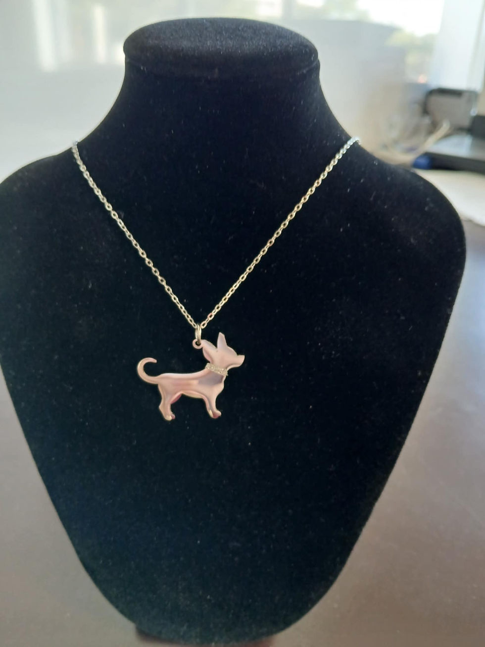 Miniature : 🐶 Collier Chihuahua – Pendentif en acier inoxydable