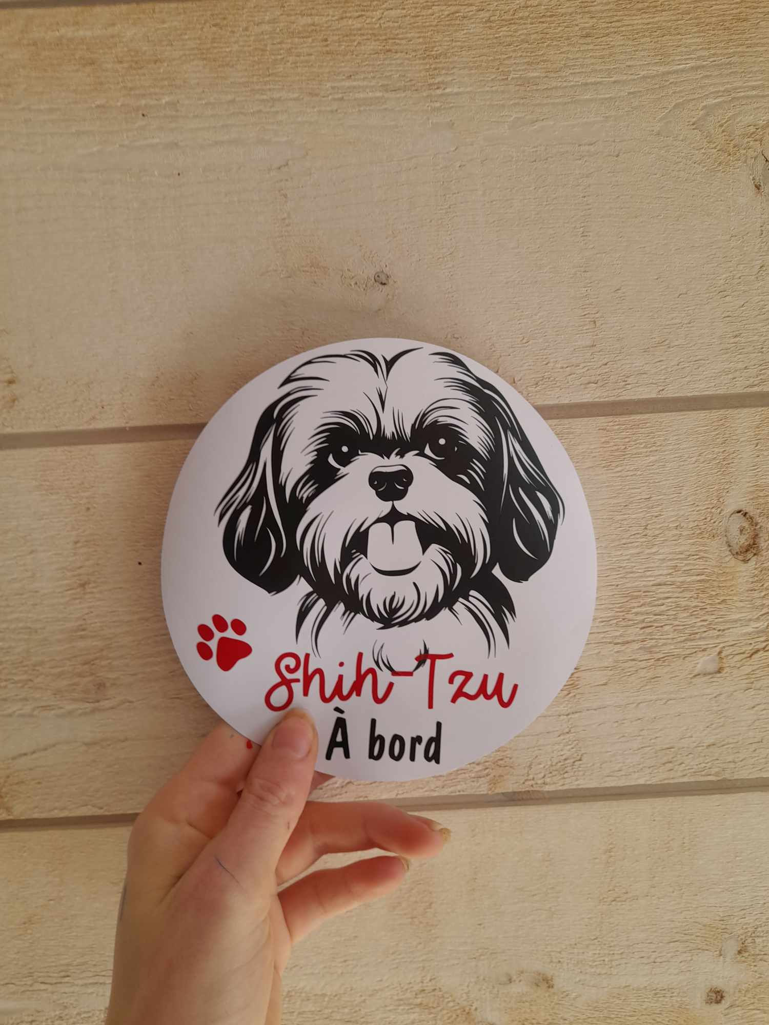 Autocollant voiture Shih-Tzu