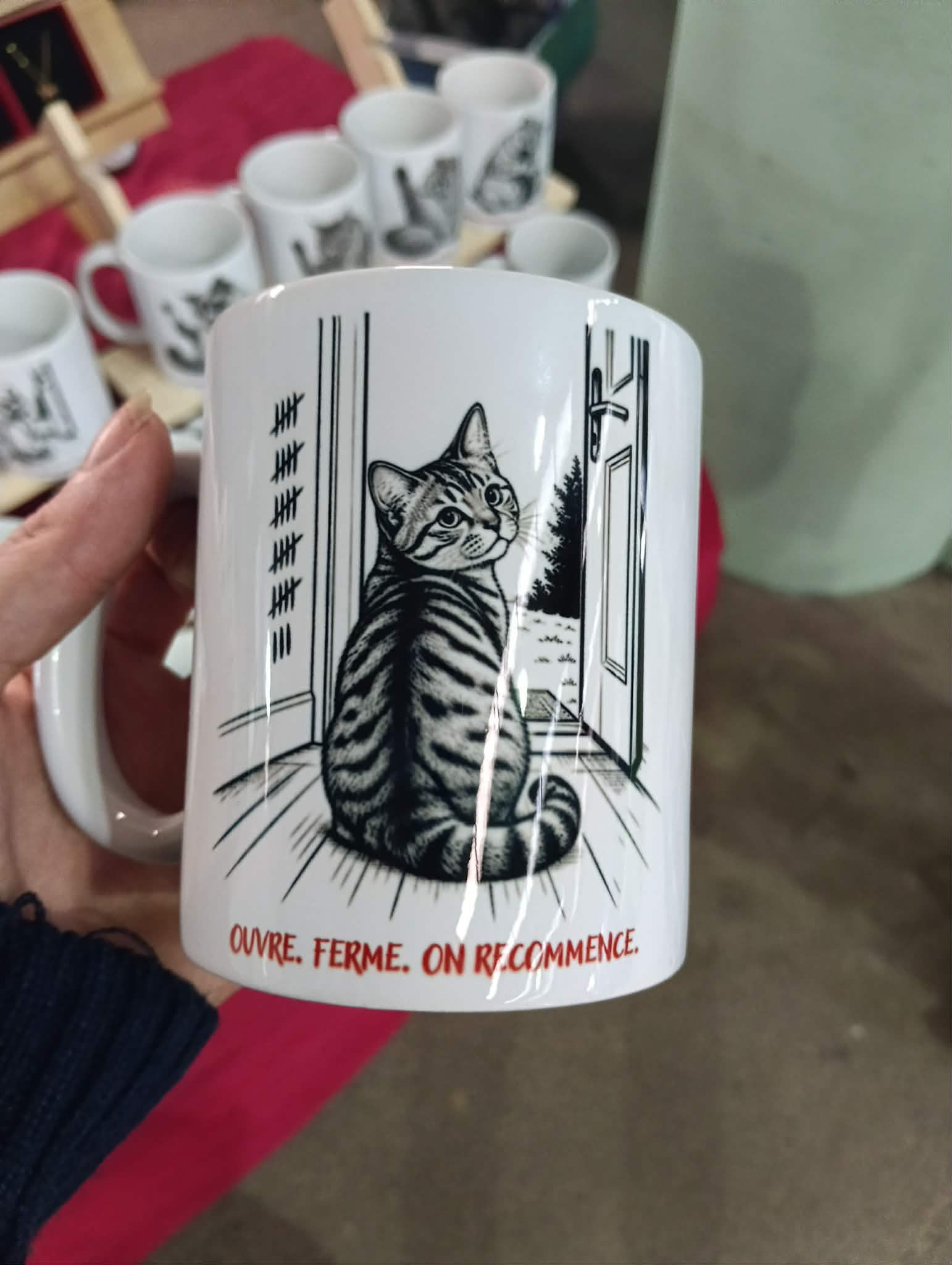 Mug Chat tigré européen – Ouvre. Ferme. On recommence.