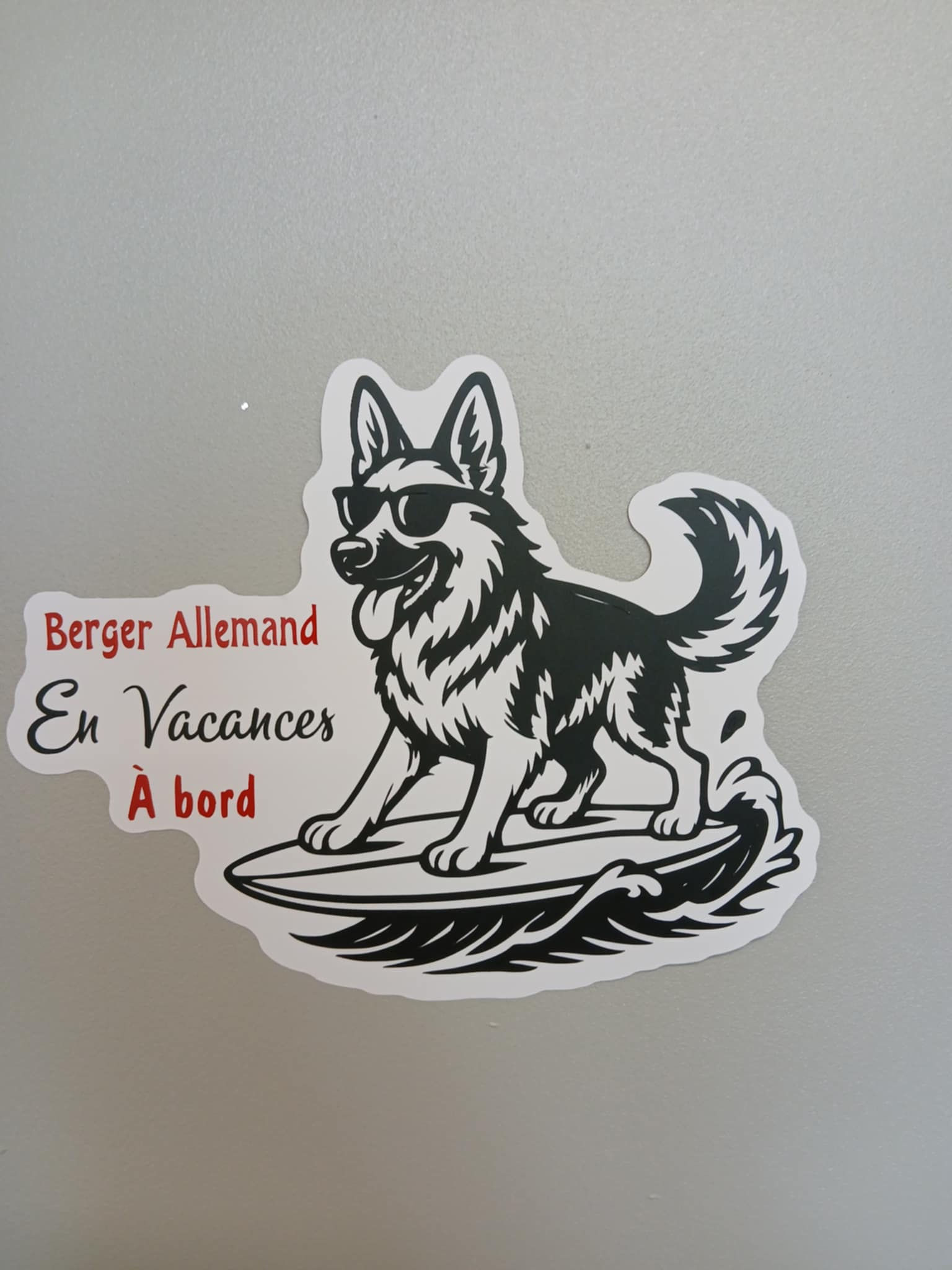 Autocollant Berger Allemand en vacances