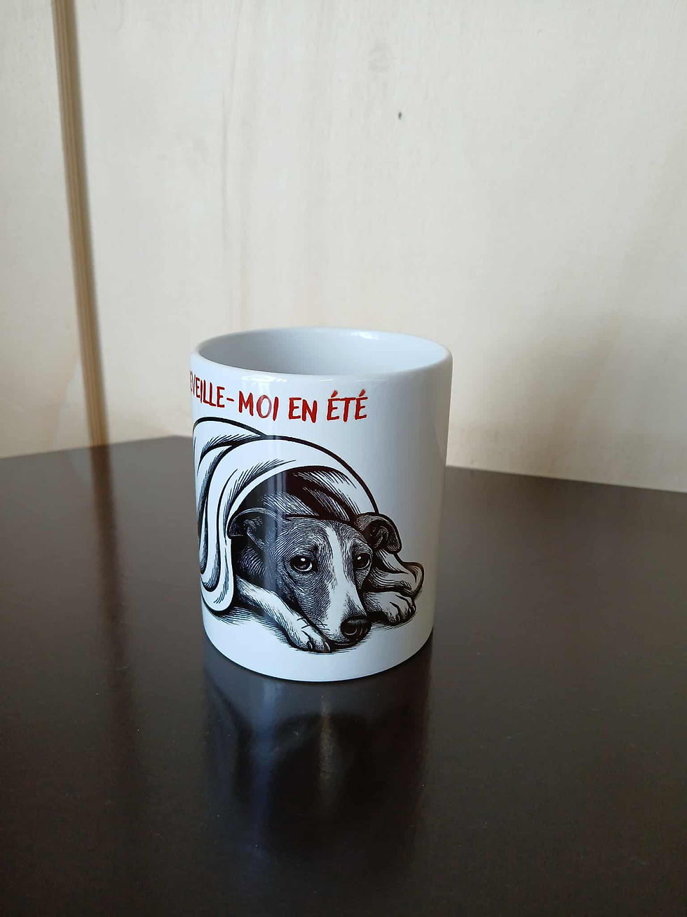 Miniature : Mug "Réveille-moi en été" Lévrier