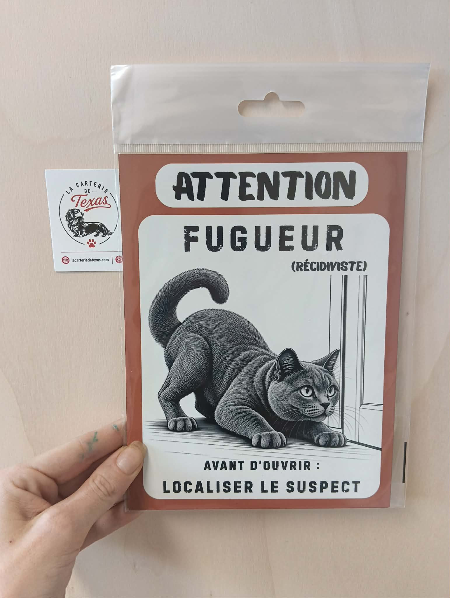 Plaque Chartreux – Attention Fugueur (récidiviste)