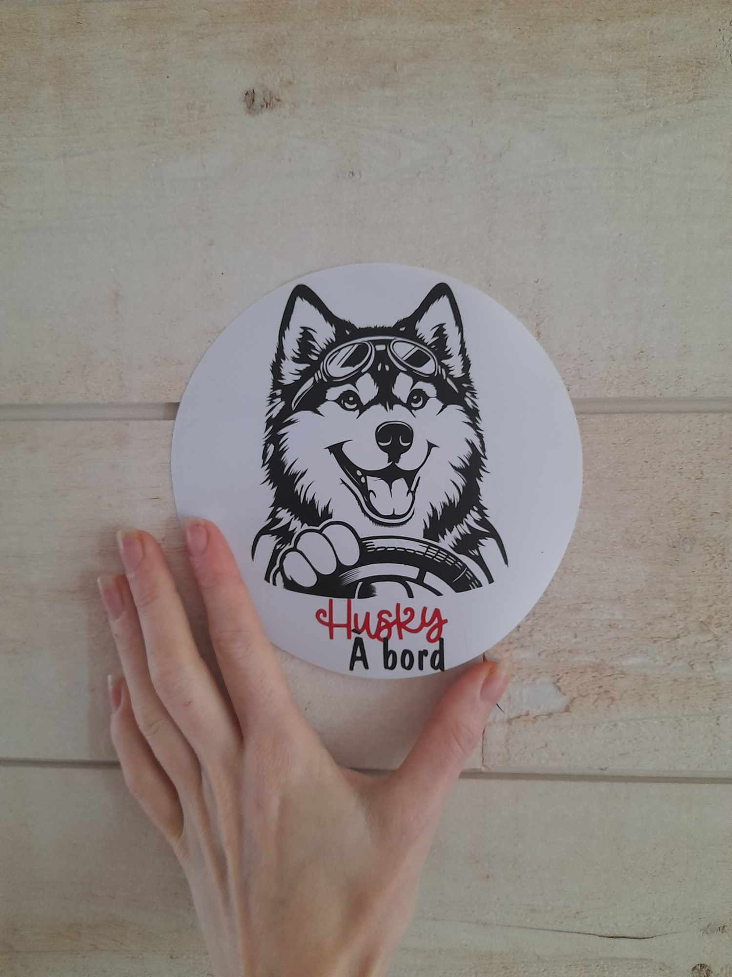 Autocollant Husky pilote