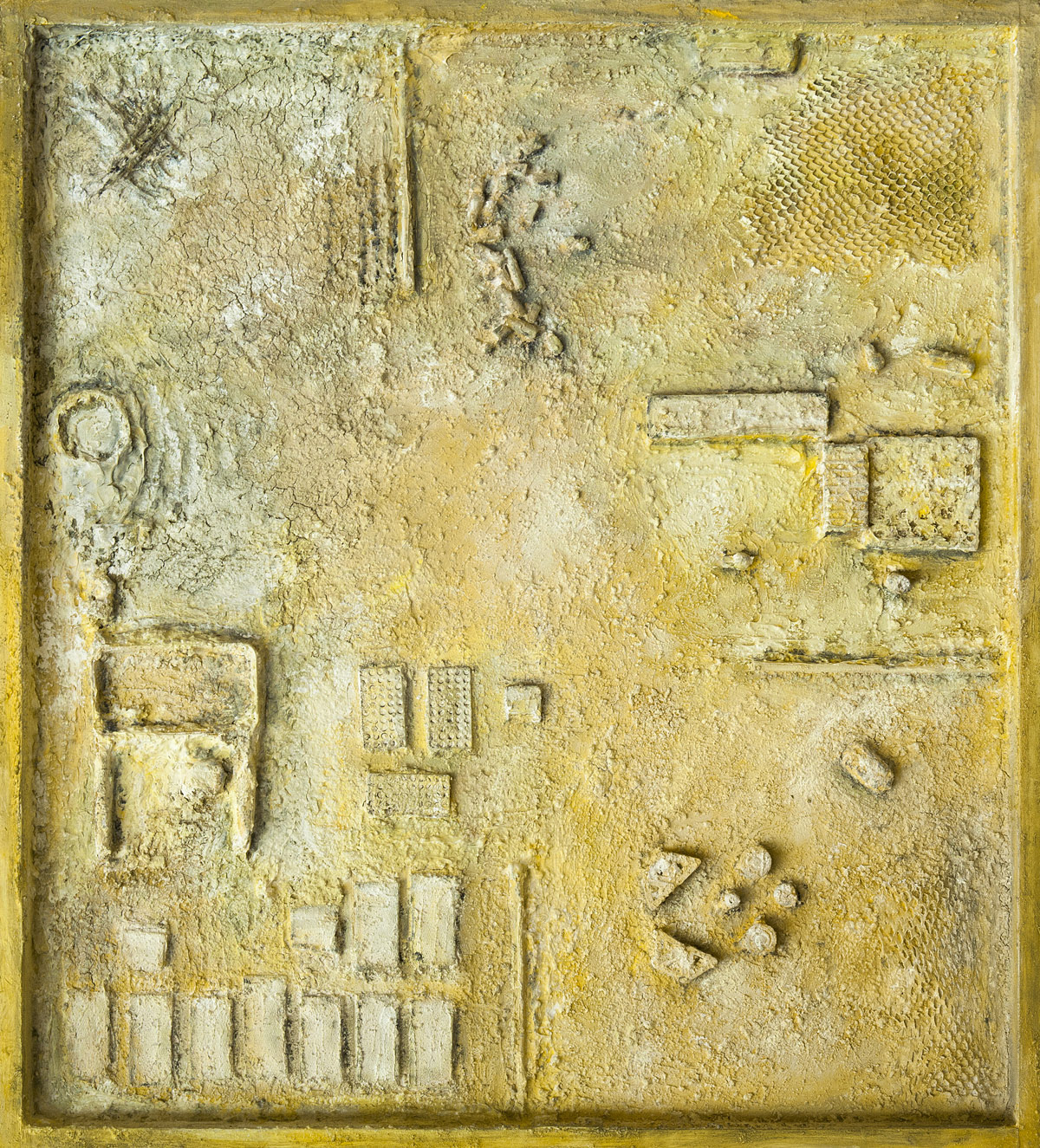 Archaios 1, mixta sobre madera, 100x90cm, 2018
