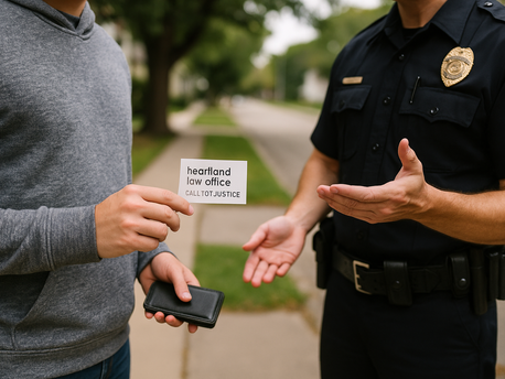 Person respectfully invoking right to remain silent during street encounter with police