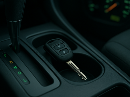 Car keys in cupholder showing someone not in actual physical control of vehicle in North Dakota