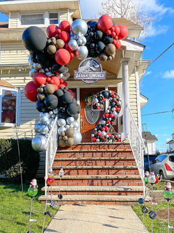 Jurassic World Themed Organic Balloon Porch Garland & Balloon Mosiac